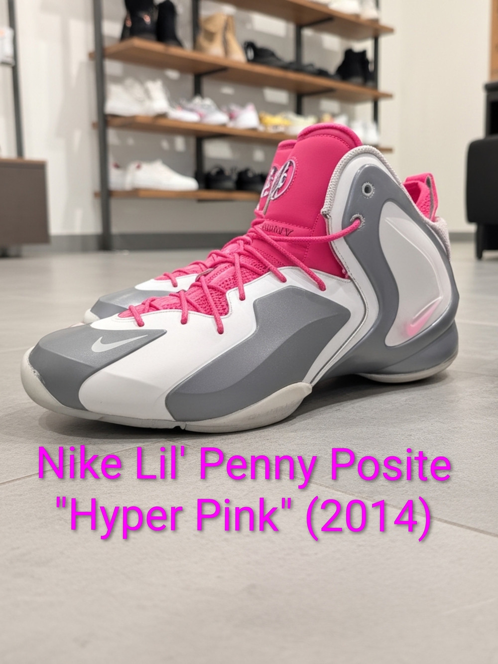 Nike Lil' Penny Posite "Hyper Pink" (2014) Mens 15 EUC